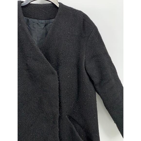 & OTHER STORIES Women’s Black Wool-Blend Asymmetrical Coat SZ 6 - Picture 5 of 11